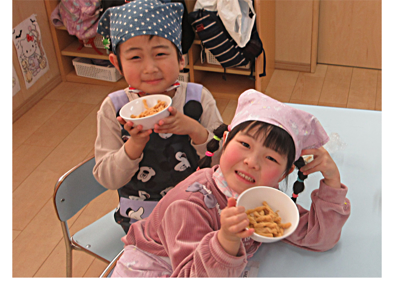 3月 もぐぱく通信 食育 おやつ